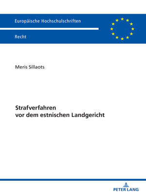 cover image of Strafverfahren vor dem estnischen Landgericht